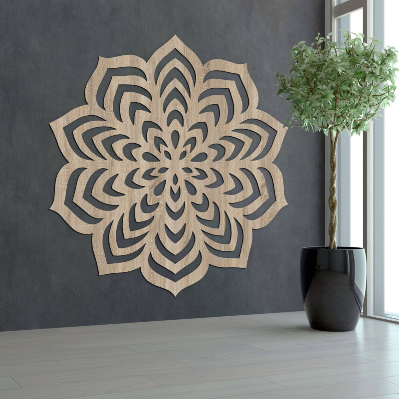Decor cu un aranjament echilibrat de forme într-un cerc central.