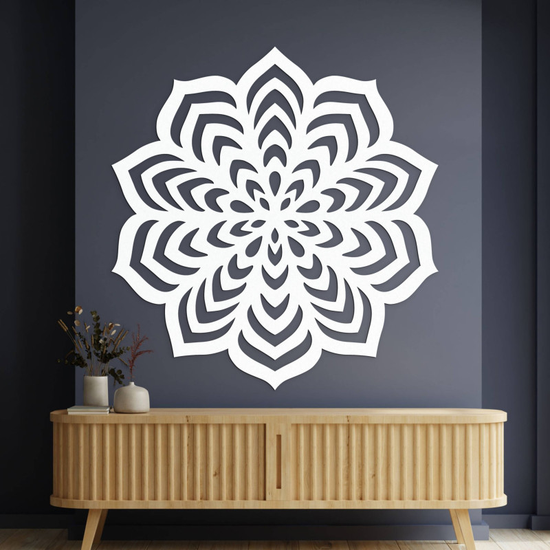 Decor cu un aranjament echilibrat de forme într-un cerc central.
