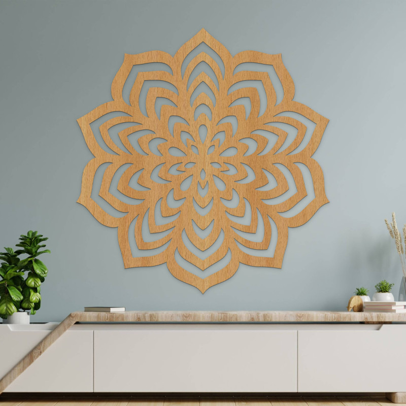 Decor cu un aranjament echilibrat de forme într-un cerc central.