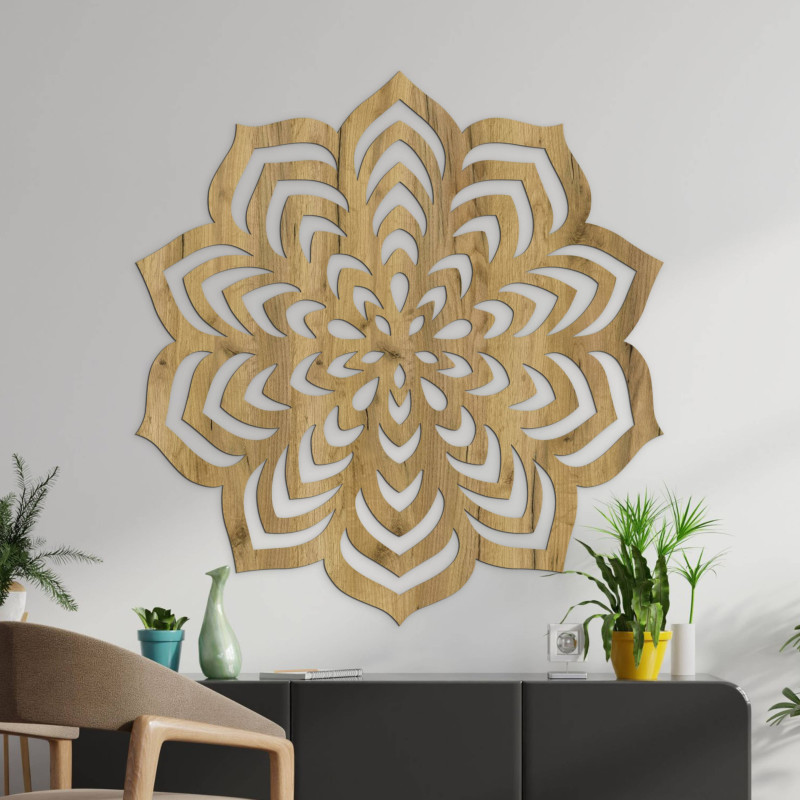 Decor cu un aranjament echilibrat de forme într-un cerc central.