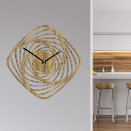 Ceas de perete din lemn placat - eleganță naturală pentru interiorul tău