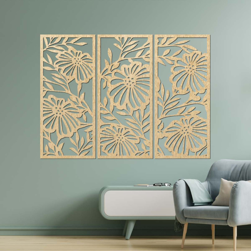 Tablou din lemn sculptat manual - decor natural
