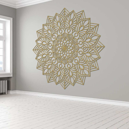 Mandala din lemn pe perete - decor elegant