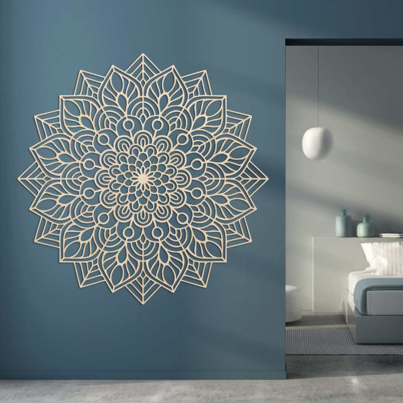 Mandala elegantă din lemn pentru un interior modern