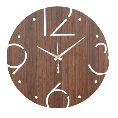 Ceas din lemn cu cifre sculptate unice - SENSON
