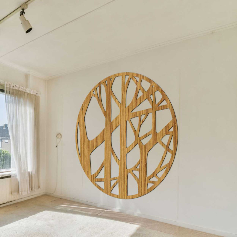 Accesoriu de interior din lemn cu model abstract de ramuri