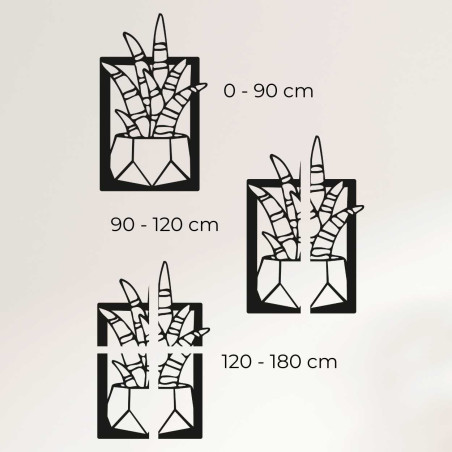 Pictură murală din lemn cu o suculentă - DUIO