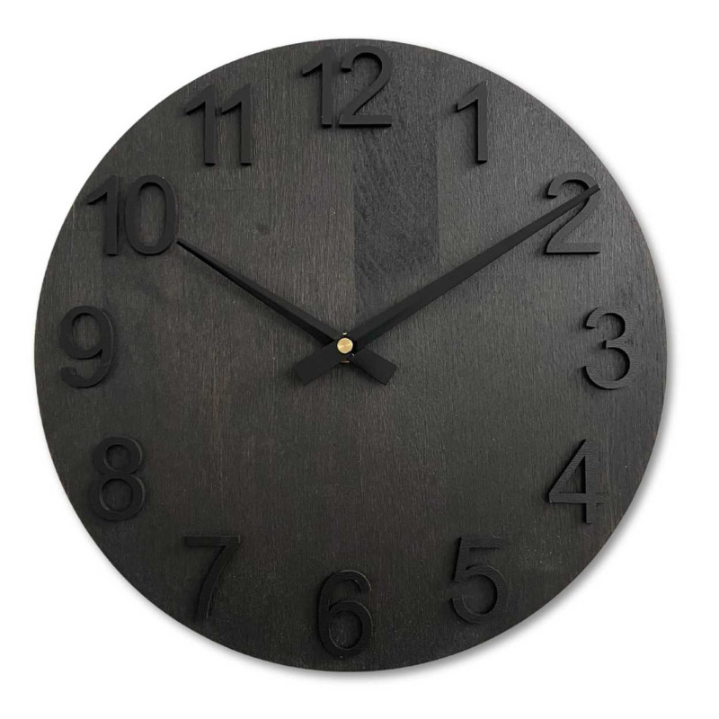 Ceas minimalist din lemn cu ace metalice