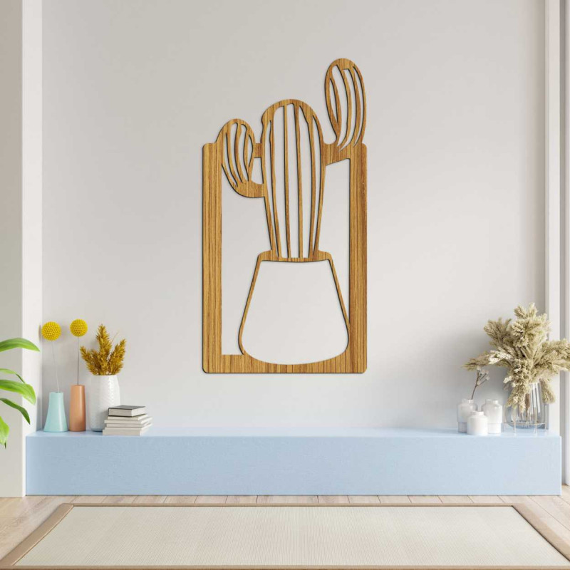 Pictură minimalistă pe lemn pentru orice interior, motiv natural - DUIO