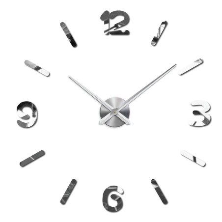 Ceas de perete modern cu oglindă mare DIY