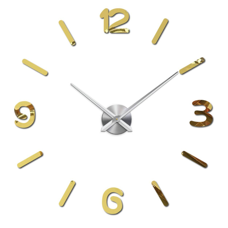 Ceas elegant din plexiglas, silențios și ușor de instalat în orice cameră.