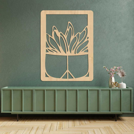 Decorațiune de perete ieftină din lemn cu un model natural minimalist Decorațiune de perete ieftină din lemn cu un model natural minimalist