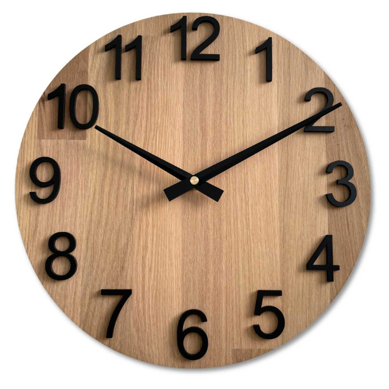 Ceas de perete modern din lemn pentru sufragerie