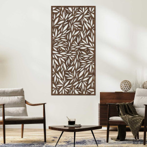 O vedere de aproape a unei picturi de design cu motiv de frunze