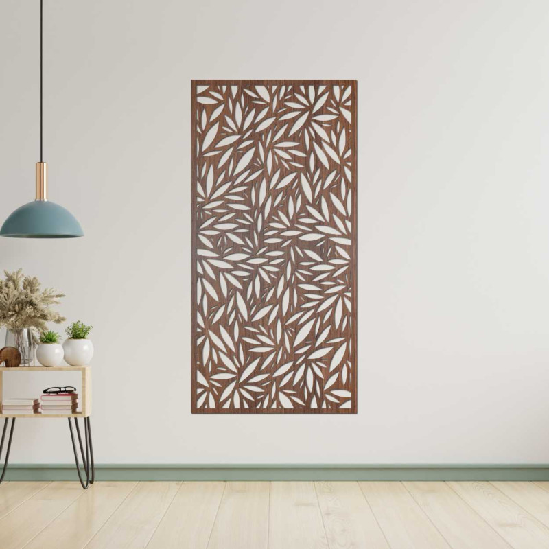 O vedere de aproape a unei picturi de design cu motiv de frunze