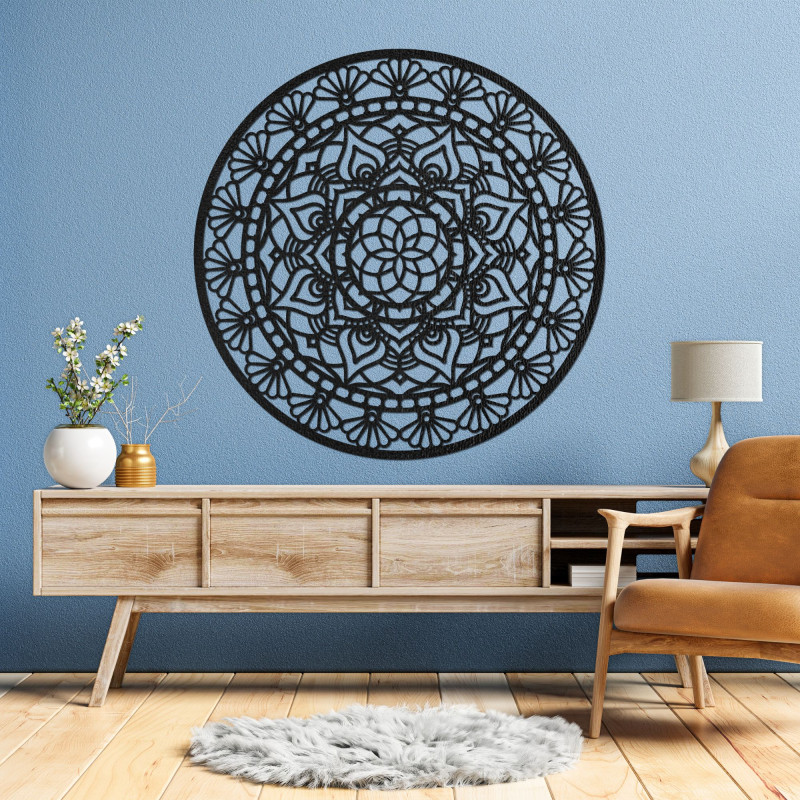 Mandala din lemn – Floarea Vieții