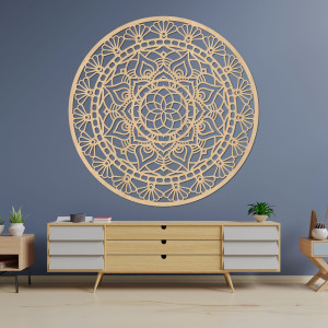 Mandala din lemn – Floarea Vieții