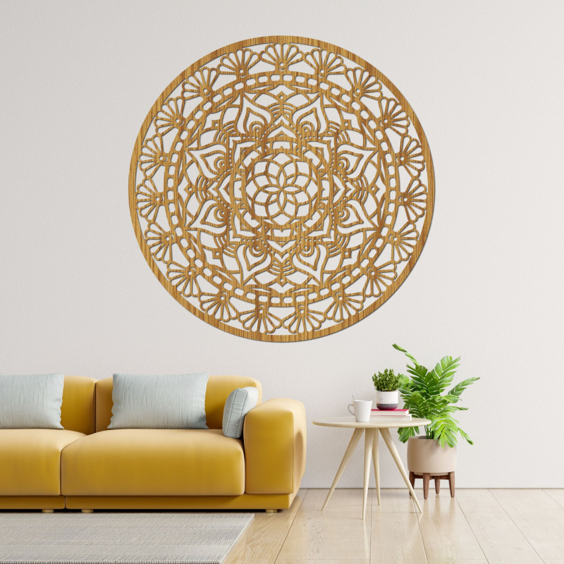 Mandala din lemn – Floarea Vieții