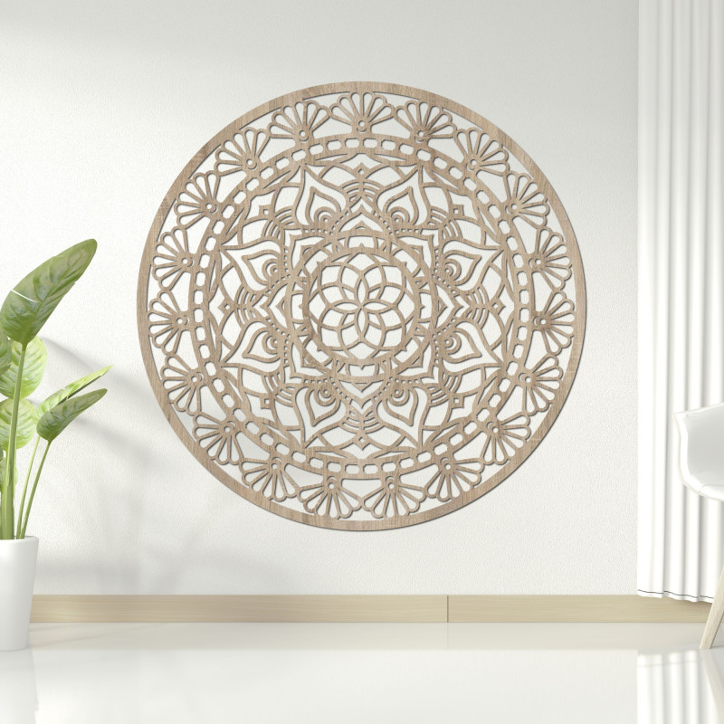 Mandala din lemn – Floarea Vieții