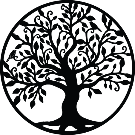 Pictură murală din lemn cu o sută de vieți