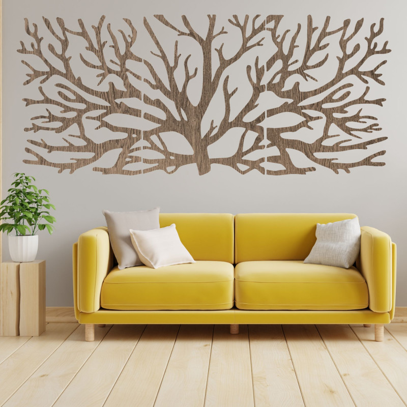Pictură în trei părți, decor cu crengi - Crengi de copac moderne pe perete