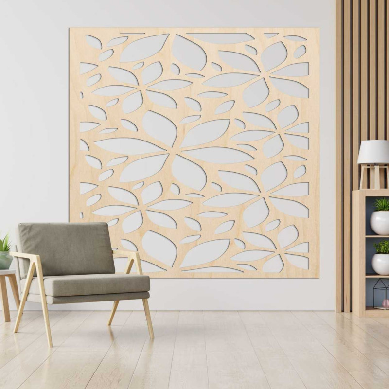 Panou decorativ de perete cu flori pentru un interior elegant al casei