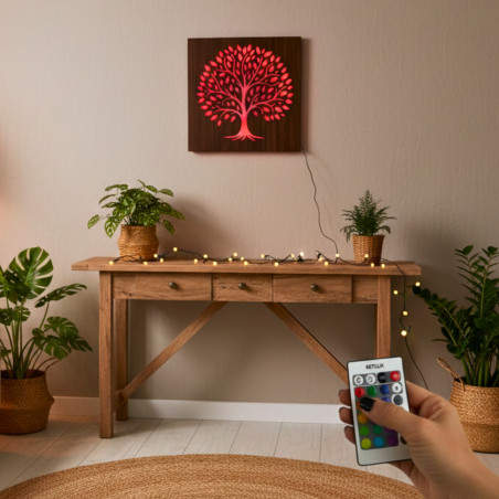 Tablou LED Copacul Vieții - decorațiune din lemn cu iluminare din spate Tablou LED Copacul Vieții - decorațiune din lemn cu iluminare din spate