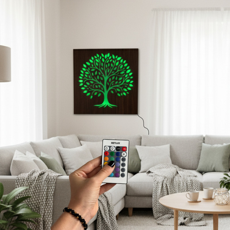 Tablou LED Copacul Vieții - decorațiune din lemn cu iluminare din spate