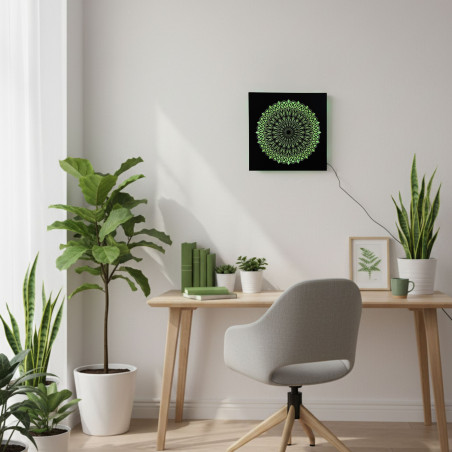 Tablou LED din lemn Mandala – tablou luminos | SENTOP