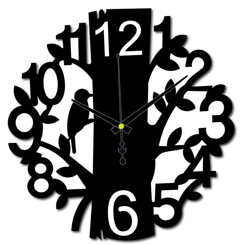 Ceas modern din lemn pentru sufragerie