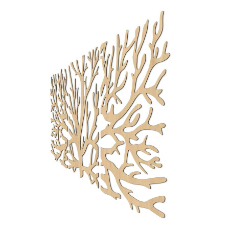 Pictură în trei părți din lemn „Arborele Vieții” într-un design întunecat pe peretele unui interior modern