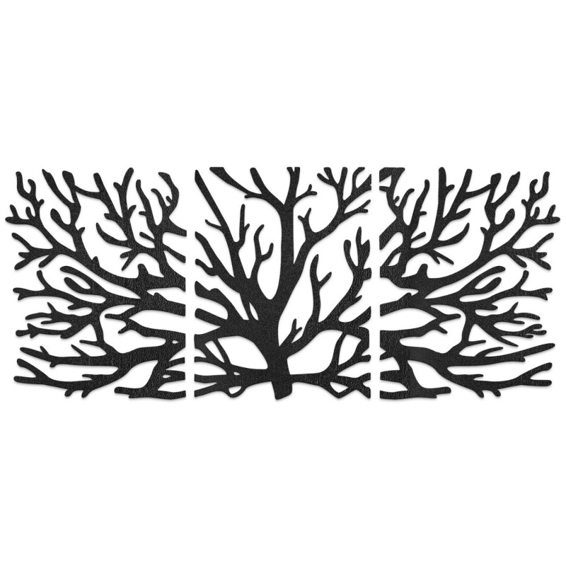 Pictură de designer pe lemn Arborele Vieții ca element dominant al camerei de zi