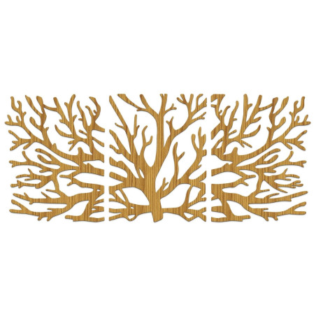 Decorațiune de perete ecologică din lemn cu motivul copacului vieții