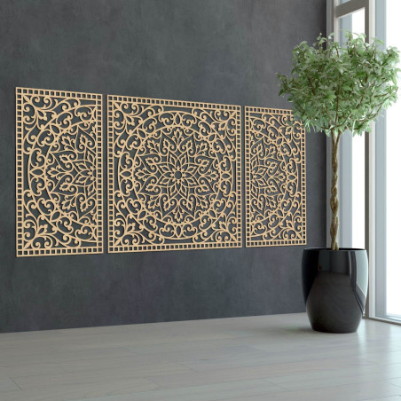 Decorațiune murală din lemn Mandala | FLORIA