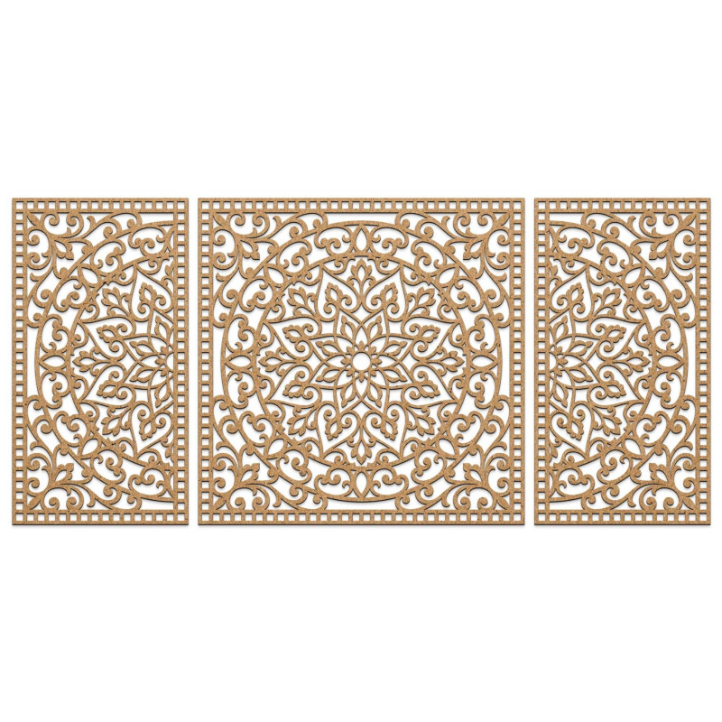 Mandala elegantă din HDF care va înviora pereții camerei de zi sau a biroului tău