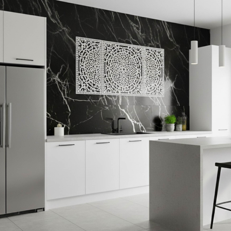 Mandala elegantă din HDF care va înviora pereții camerei de zi sau a biroului tău