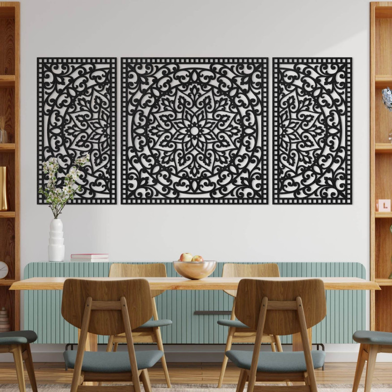 Decorațiune modernă din trei piese - un plus sofisticat pentru interior