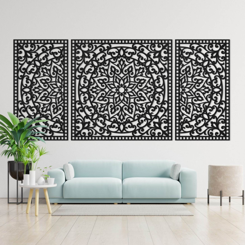 Decorațiune modernă din trei piese - un plus sofisticat pentru interior