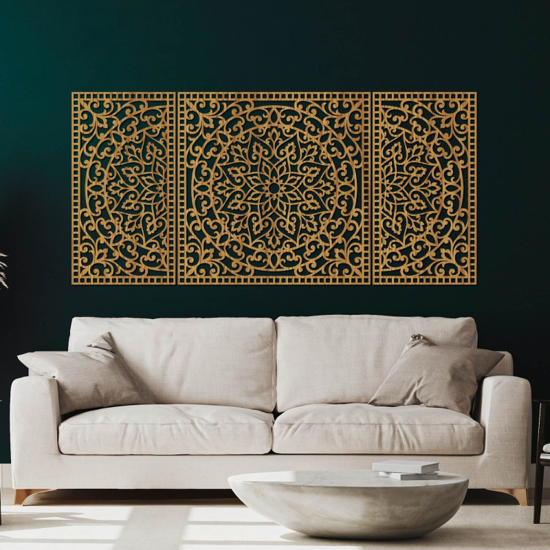 Decorațiune murală din lemn Silhouette - design modern și elegant
