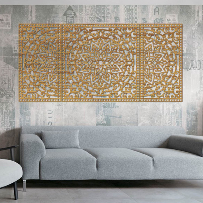 Decorațiune murală din lemn Mandala - FLOFER