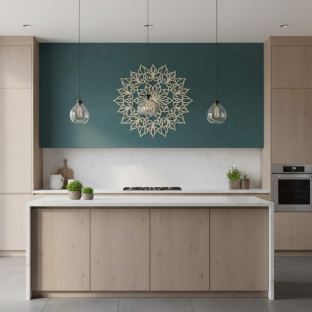 Mandala Floarea Vieții din lemn - decorațiune armonioasă pentru casă