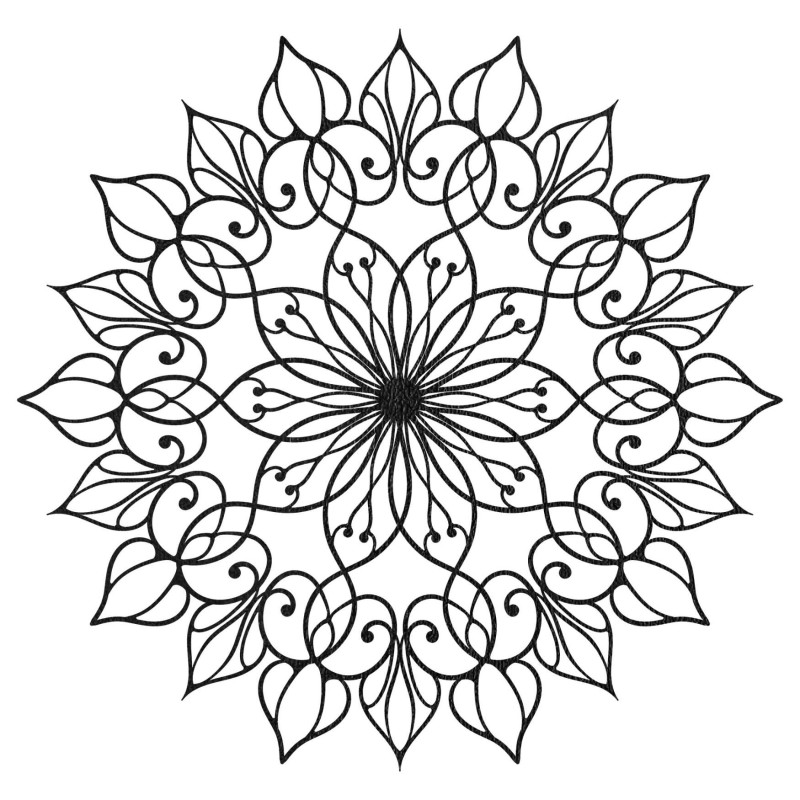 Mandala din lemn lucrată manual, Floarea Vieții