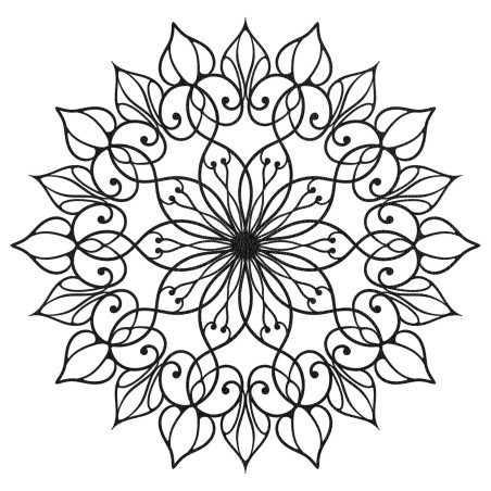 Mandala din lemn lucrată manual, Floarea Vieții