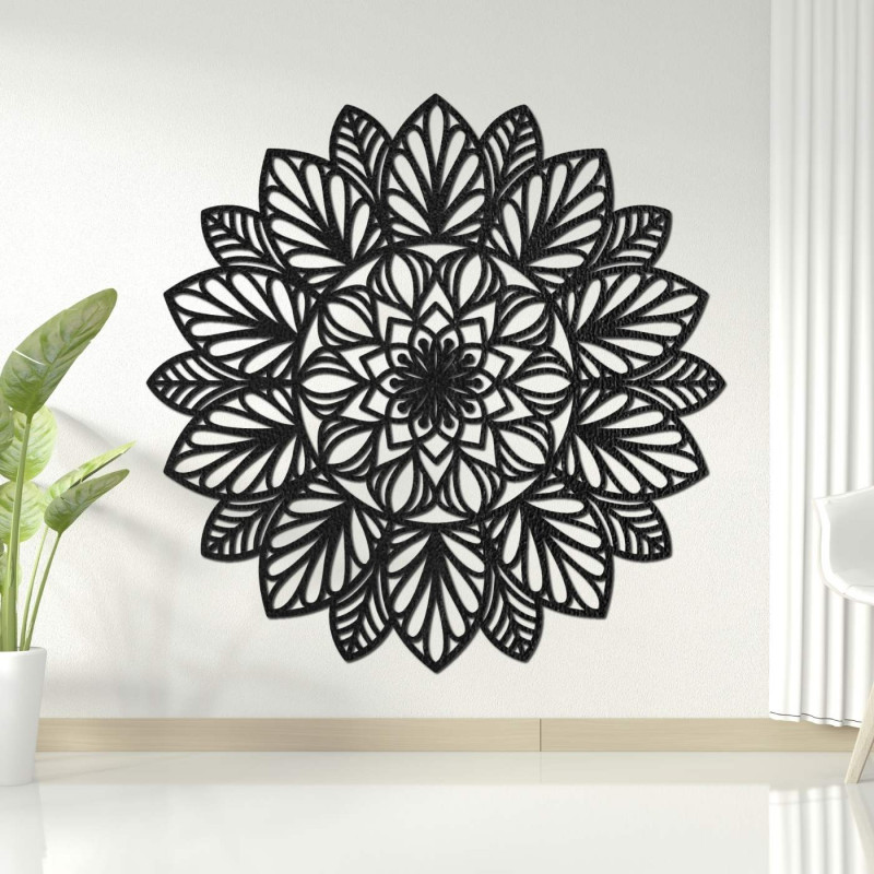 Mandala din lemn pentru perete - decor natural pentru interior