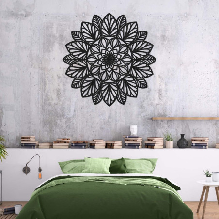 Mandala din lemn pentru perete - decor natural pentru interior