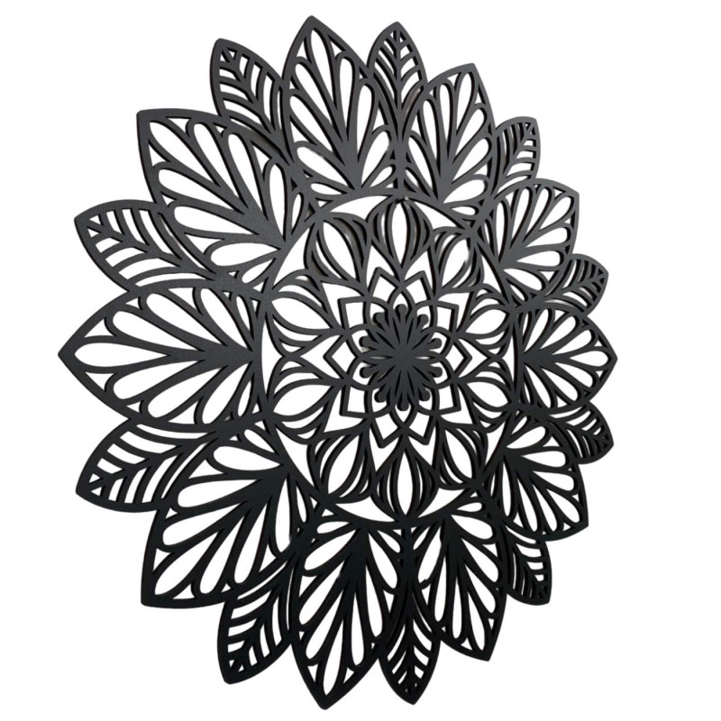 Mandala din lemn pentru perete - decor natural pentru interior