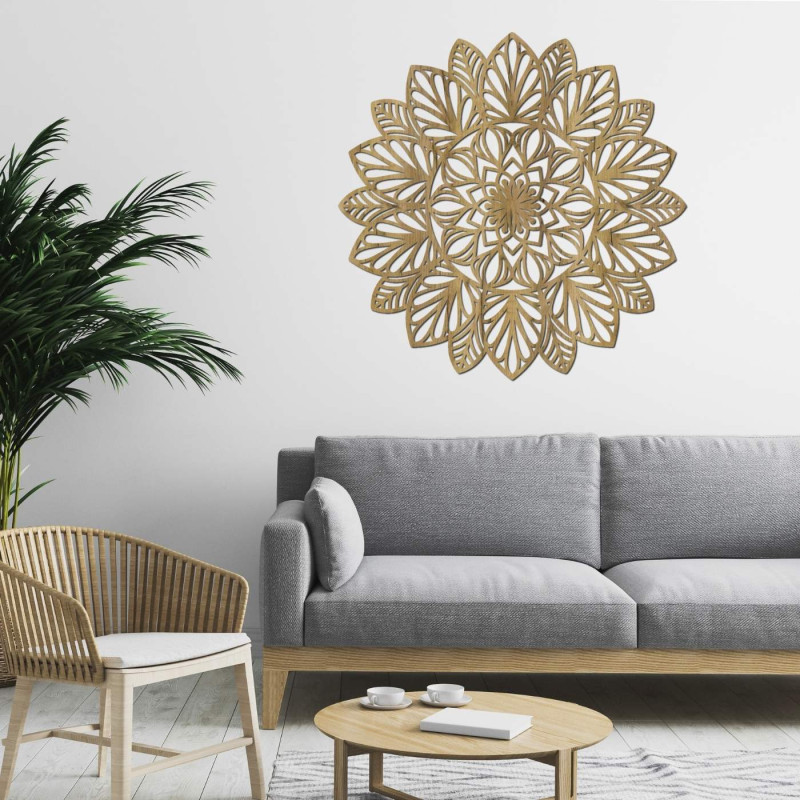 Mandala din lemn pe perete - LOTUS