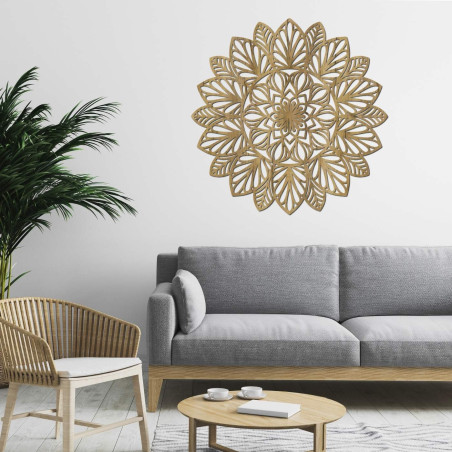 Mandala din lemn pe perete - LOTUS