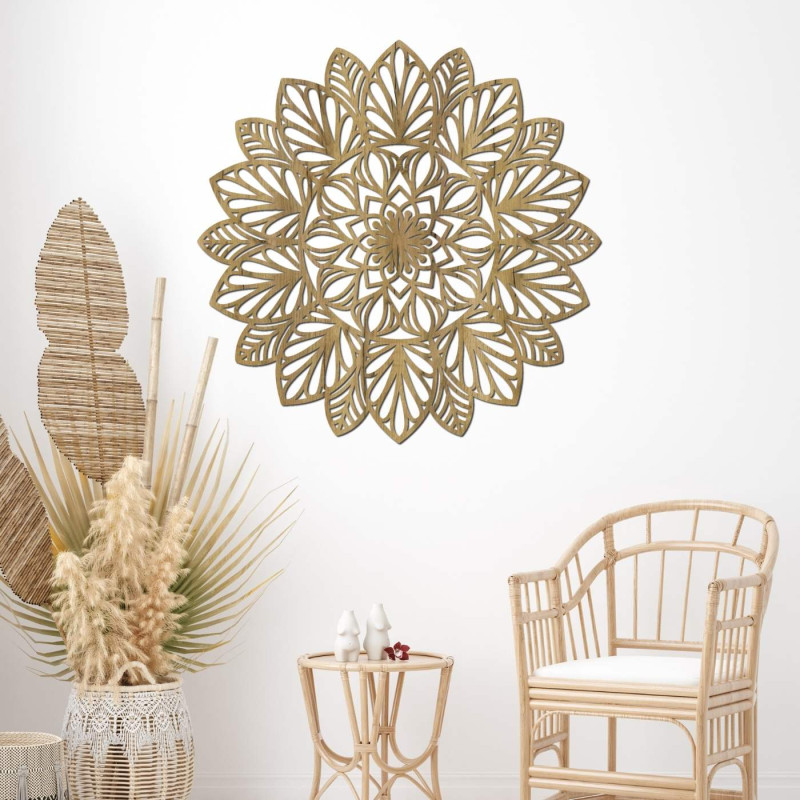 Mandala din lemn pe perete - LOTUS