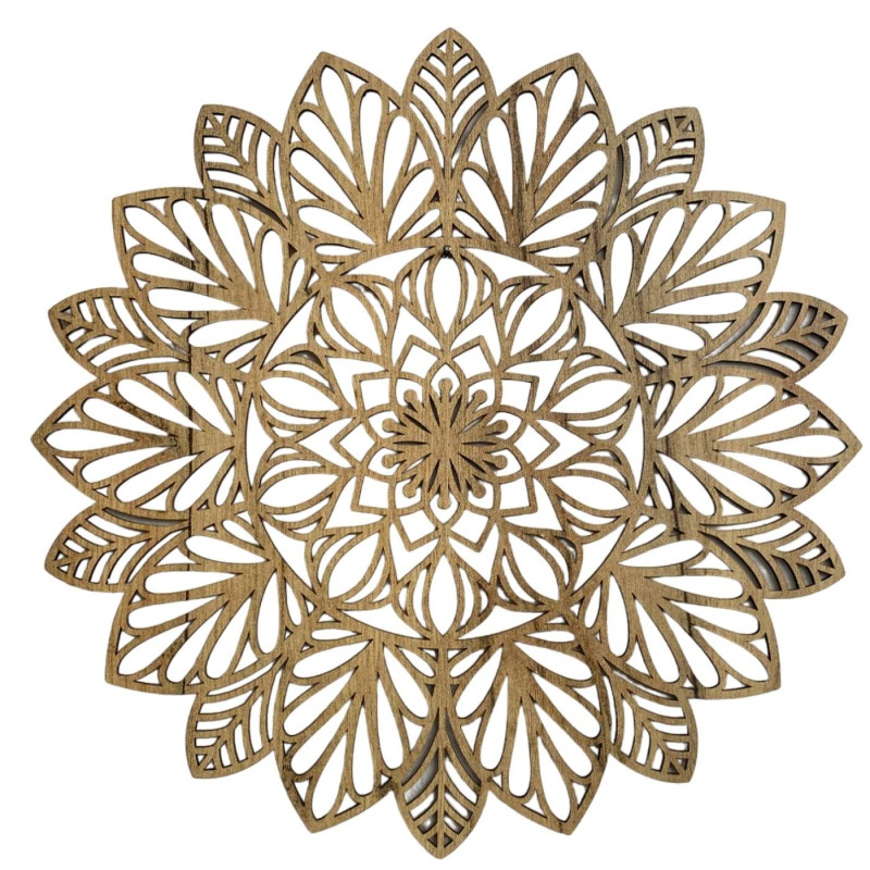 Pictură mandală din lemn - decorațiuni de design pentru camera de zi